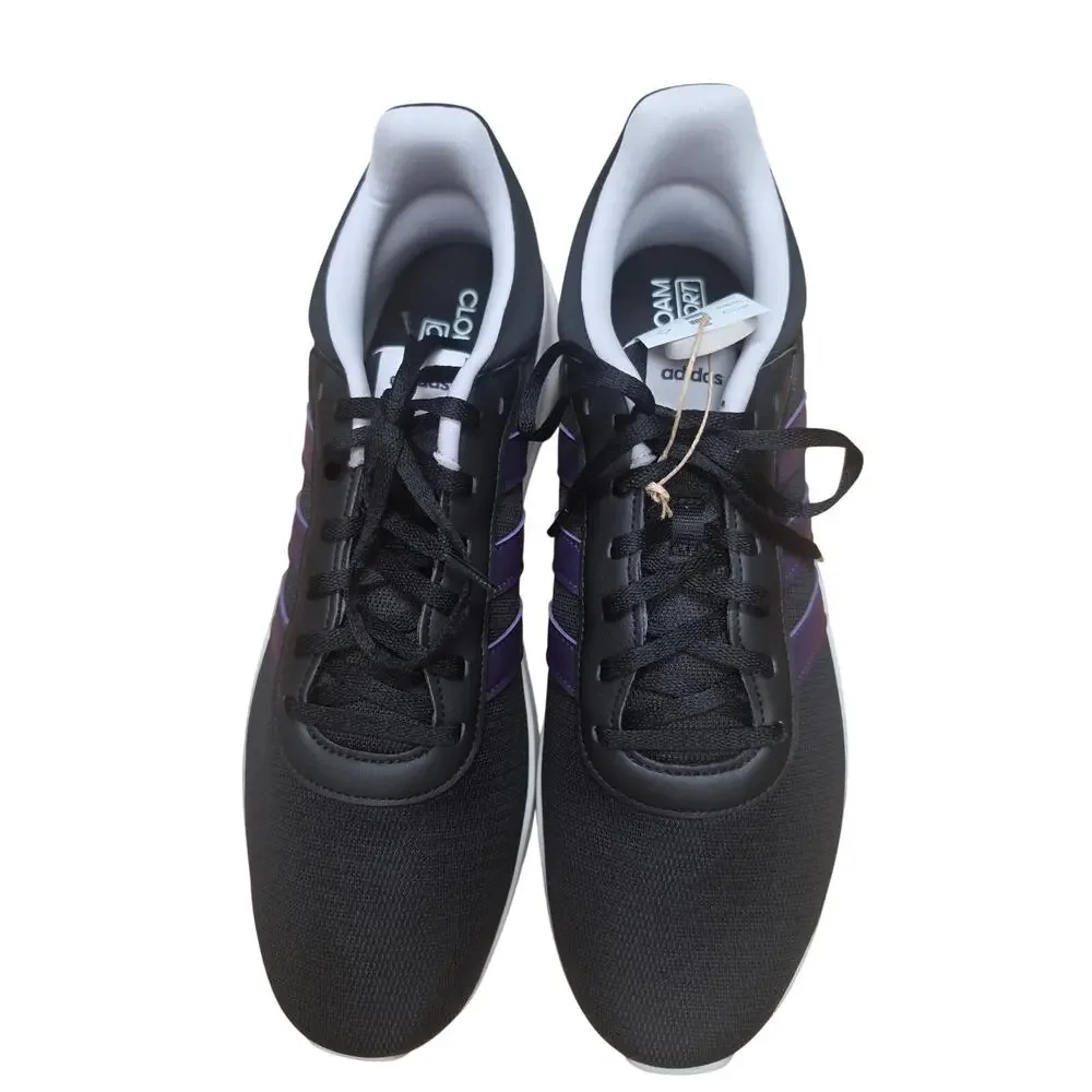 Adidas Lite Racer 4.0 Purple Black White Mens Size 13
